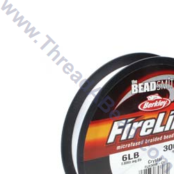 Fireline 6lb 300 Yards Crystal Clear Satin Braided Bead Thread