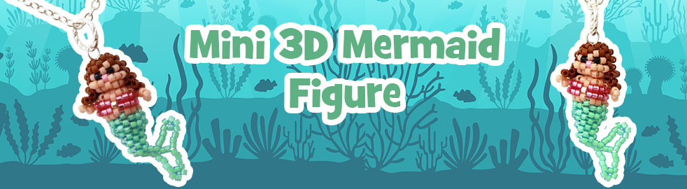 ThreadABead Mini 3D Mermaid Charm Figure Bead Pattern
