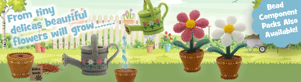 ThreadABead The Cheerful Little Potted Plant 3D Ornament Bead Pattern