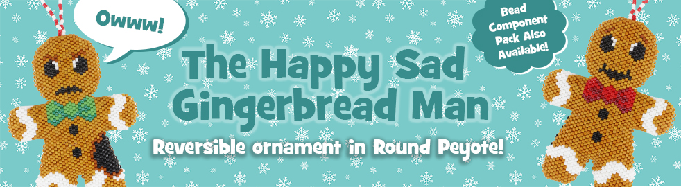 ThreadABead Gingerbread Man Christmas Ornament Bead Pattern