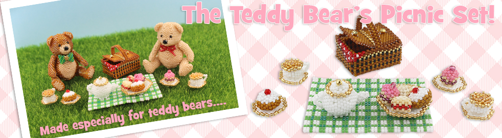 ThreadABead 3D Beaded Teddy Bear Picnic Set Component Pack