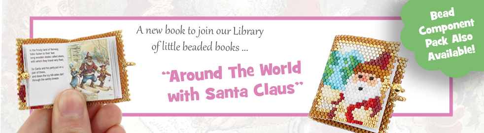 ThreadABead Around the World with Santa Claus Little Beaded Book Bead Pattern