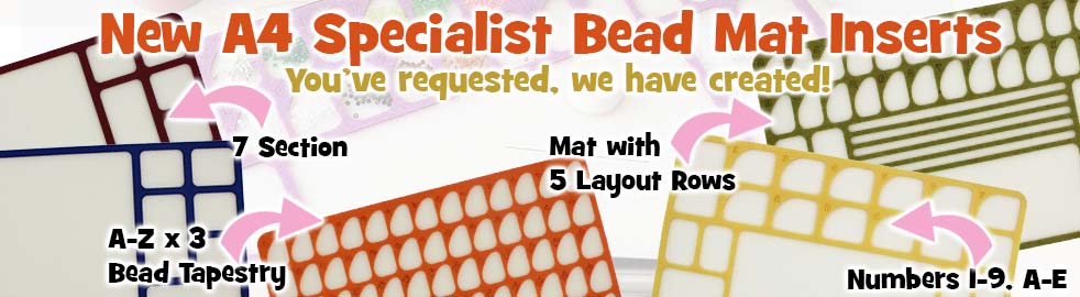 ThreadABead A4 Bead Mat Insert - A to Z x 3 (Orange)