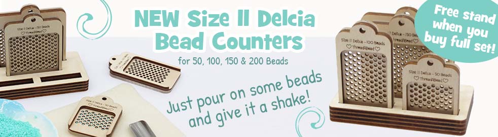 ThreadABead Bead Counter Set for Size 11 Delica Beads plus FREE Stand