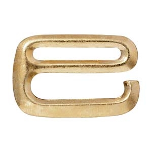 E Hook Clasp 0.75 Inch in Bright Gold Plate (x1)